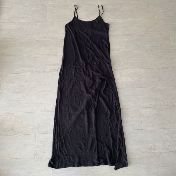 エイチアンドエム H&M キャミワンピース size XS スリット入り グレー