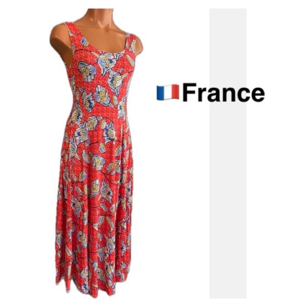 フランス製ワンピース Made in Franceロング・マキシワンピース 春夏ドレス フラワー