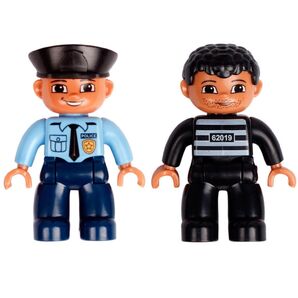 レゴ デュプロ 互換品 人形 警察官と泥棒
