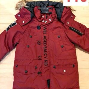 【早い者勝ち!】美品Wask BeBe 中綿ジャケット ワインレッド 110