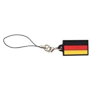 送料込 メール便 Bandiera(バンディエラ) ナショナルフラッグ チャームストラップ ドイツ 6828 ドイツ国旗 ストラップ 雑貨 グッズの画像1