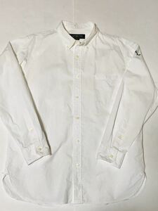 *FATefe- tea button down shirt long sleeve shirt white white XL*