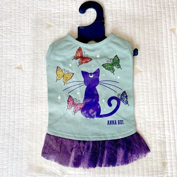 お値引きいたしました! ANNA SUI セーラームーンコラボ ルナと蝶の犬服 Lサイズ グリーン