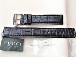 カミーユフォルネ（GUCCI)　　クロコ　　ブラック　　１７ｍｍ　　新品　　L（ロングサイズ）