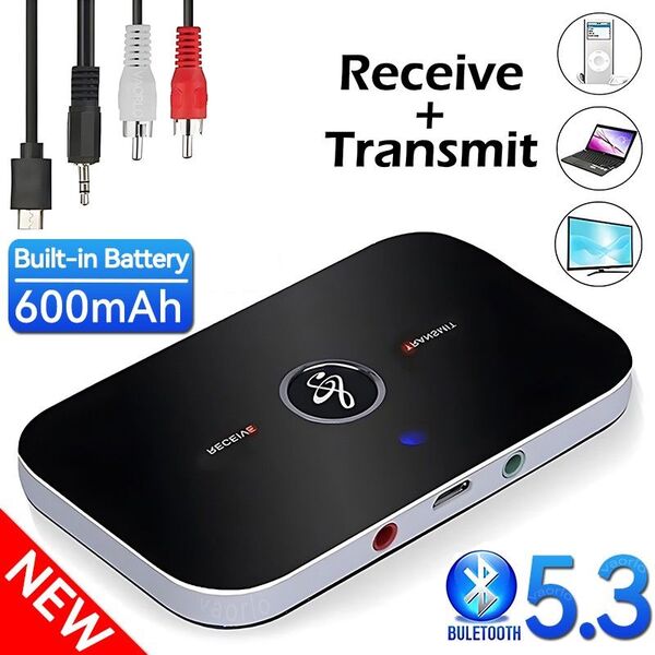 2 in 1 Bluetooth5.3トランスミッター オーディオレシーバー ワイヤレス化 ブルートゥース