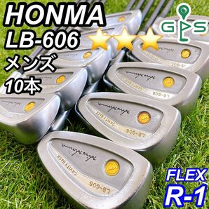 HONMA ホンマ LB-606 メンズアイアン 10本 スリースター 金七宝
