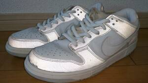 新品 NIKE DUNK LOW PRO B リフレクターダンク 28cm WHITE SILVER DUNK LOW PRO SB 白銀 624044-112