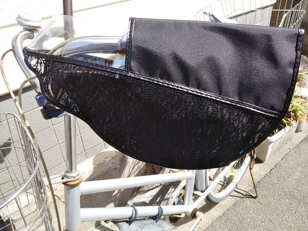 自転車用品 サマーハンドルカバー UV対策に♪ 雨除けに♪ 電動アシスト自転車対応♪ MARUTO 【黒(ブラック):レース付】