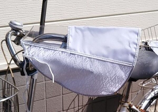 自転車用品 サマーハンドルカバー UV対策に♪ 雨除けに♪ 電動アシスト自転車対応♪ MARUTO 【白(ホワイト):レース付】