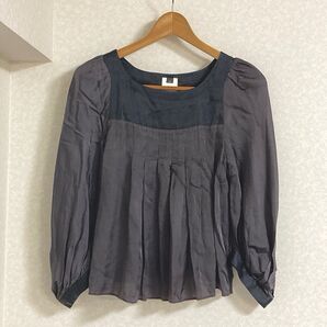 ブラウス 黒 ブラック 長袖