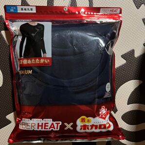 ホカロン ファイバーヒート シャツ 新品 M ネイビー