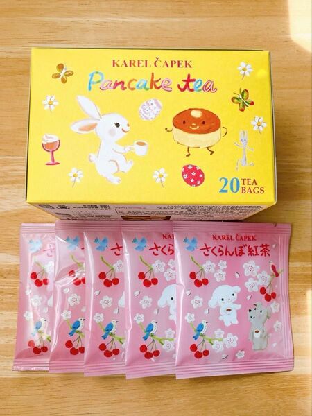 カレルチャペック 紅茶 パンケーキティー デイリーシリーズ 1箱 20枚 さくらんぼ紅茶 ティーバッグ 5枚