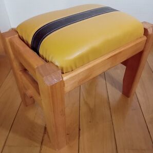 ミニスツール ハンドメイド(カラシ、こげ茶)