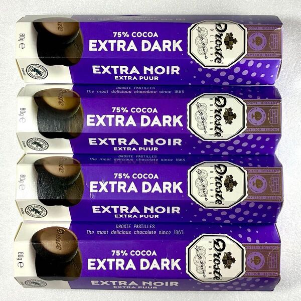 ドロステ エクストラダーク75% 4個 パステルロール チョコレート