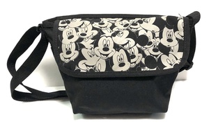  Manhattan Poe te-ji× DISNEY limitation messenger bag XS 4 Disney Mickey total pattern print collaboration gray 201313