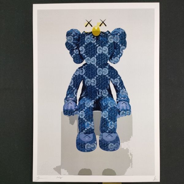 AB36 DEATH NYC ポスター ポップアート カウズ 人造人間 ブルー Yahoo!オークション -「カウズ kaws ポスター」(シルク
