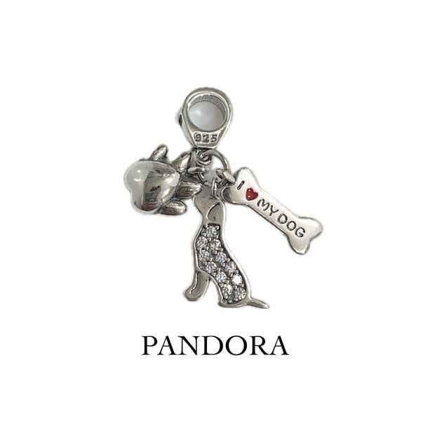 PANDORA 犬チャーム 925チャーム dog キラキラチャーム