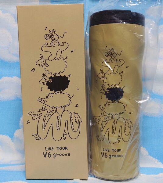 【新品未使用】V6 groove タンブラー 箱付き ステンレスボトル