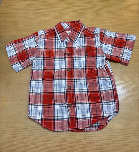 OSH KOSH 半袖シャツ 90サイズ 赤チェック