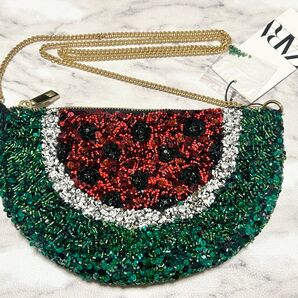 ZARA スパンコール スイカバッグ