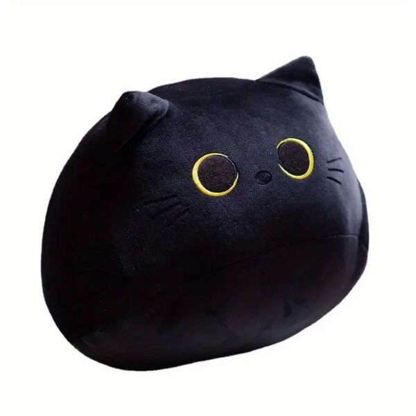 ふわふわ もちもち くろねこ クッション ぬいぐるみ 30cm