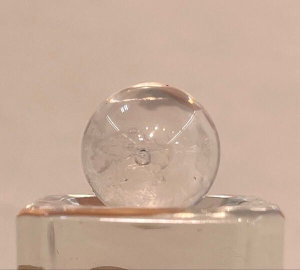 超レア 水入り水晶スフィア14mm☆古代水入り