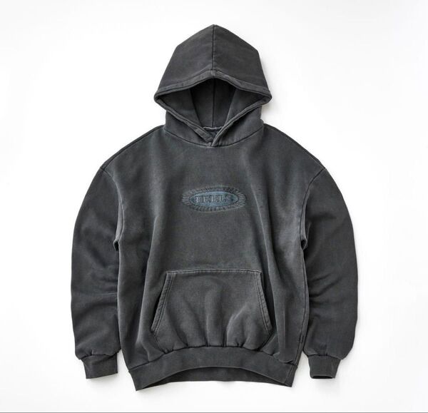 FEELS PIGMENT DYE HOODIE BLACK 上杉柊平 パーカー