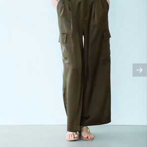 新品ノーク サテン カーゴパンツ