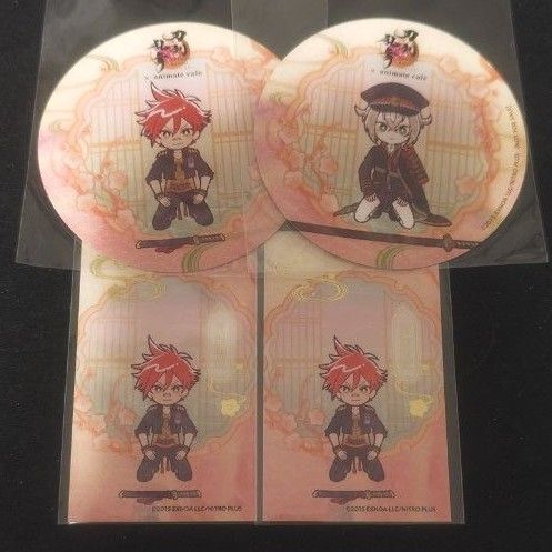 刀剣乱舞 アニメイトカフェ アニカフェ 箔押しカード コースター 愛染 蛍丸