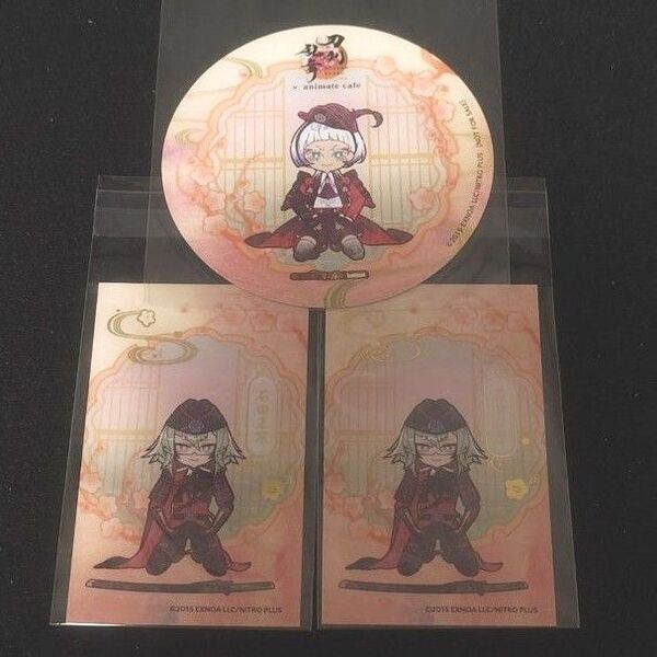 刀剣乱舞 アニメイトカフェ アニカフェ 箔押しカード コースター 石田 九鬼