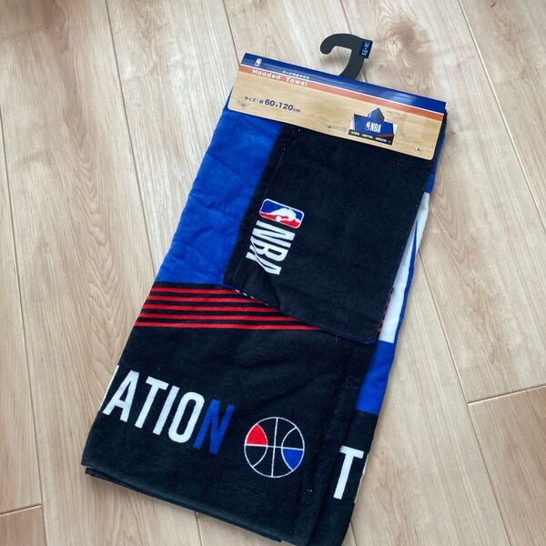 NBA フード付きタオル 約60×120cm