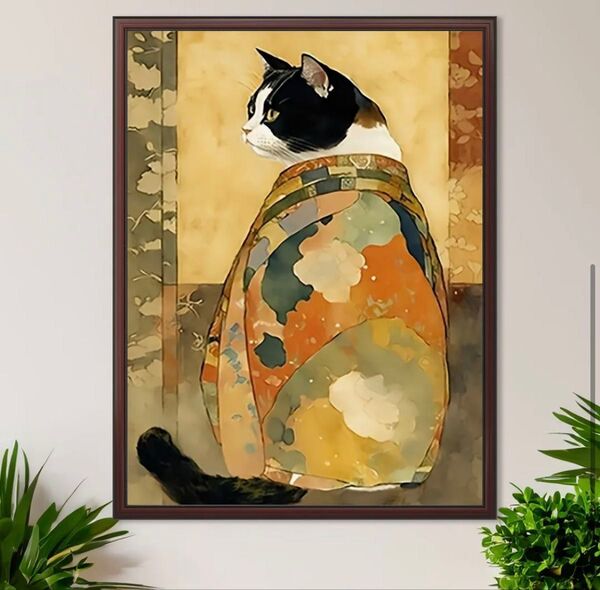 着物猫 30×40