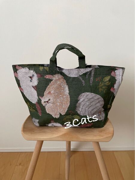 【新品】3cats トートバッグ 松尾ミユキ 横長トートバッグ