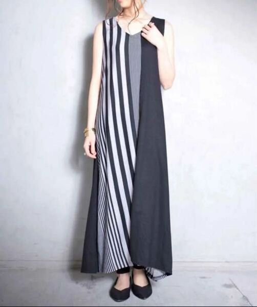 アンティカ antiqua☆ストライプワンピース☆廃盤希少品☆