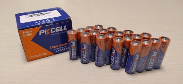 Pkcell アルカリ電池 20個 LR6 1.5V アルカリ単3電池