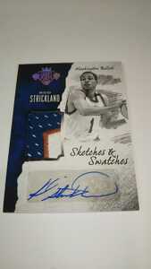 NBAカード PANINI COURTKINGS ROD STRICKLAND AUTO 3COLOR PATCH ロッド・ストリックランド サイン 3カラーパッチ 送料無料
