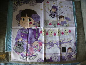  Fujiya Peko-chan pekola×ANNA SUI collaboration large size handkerchie kimono pattern purple Anna Sui goods rare PEKO lovely collaboration limitation new goods prompt decision 