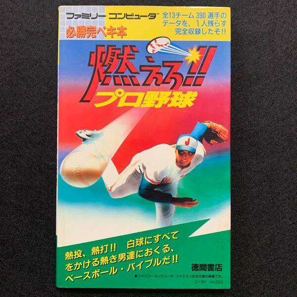 FC攻略本 燃えろ!!プロ野球 必勝完ペキ本 徳間書店 ファミコン 燃えろプロ野球