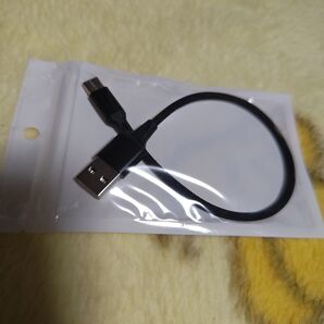 USB-A to USB-Cケーブル 黒 21cm