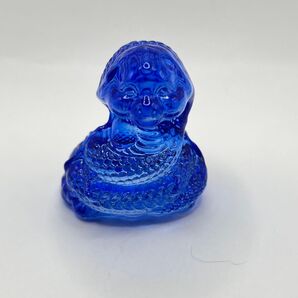 【早い者勝ち】【1点物】【干支】【置物】瑠璃ガラス蛇