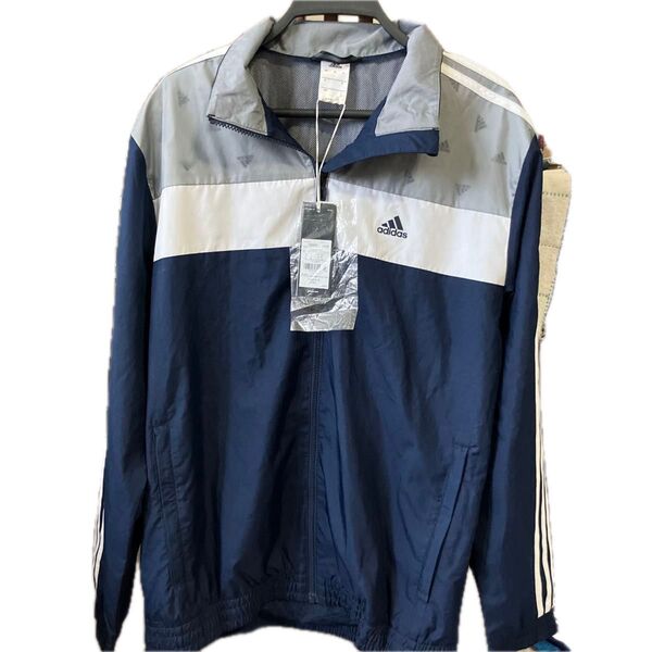 ナイロンジャケット ハーフジップ Nアディダス プルオーバー ネイビーadidas ウインドブレーカー