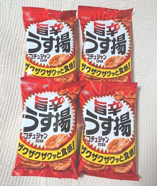 旨辛うす揚 コチュジャン せんべい 4袋 亀田製菓 4袋