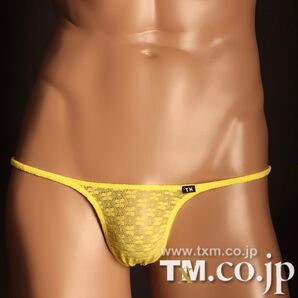 TMコレクション Soft woolly lace ハギナシシャープ Tバック ハイライズ イエロー 下着 水着