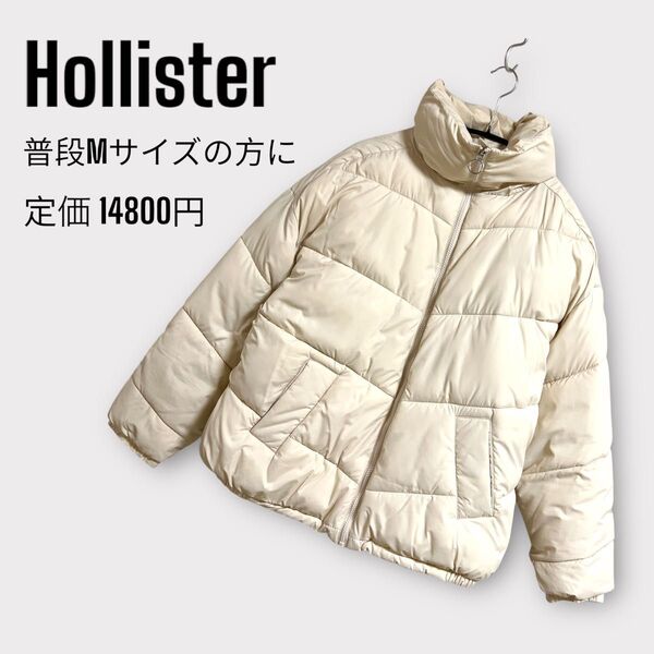 ホリスター * ダウン ジャケット 中綿 厚手 軽量 暴風 防寒 ブルゾン ダアイボリー S 普段Mサイズの方に