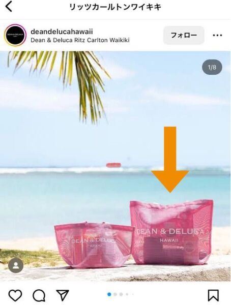 【新品未使用】DEAN&DELUCA ディーン&デルーカ メッシュトート バッグ Lサイズ ハワイ リッツカールトン限定