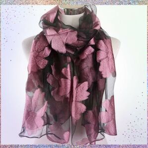 新品 花柄 大判 ストール スカーフ ピンク お洒落