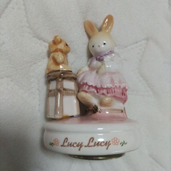 Lusy Lusy セキグチ 日本製 オルゴール 陶器 うさぎ