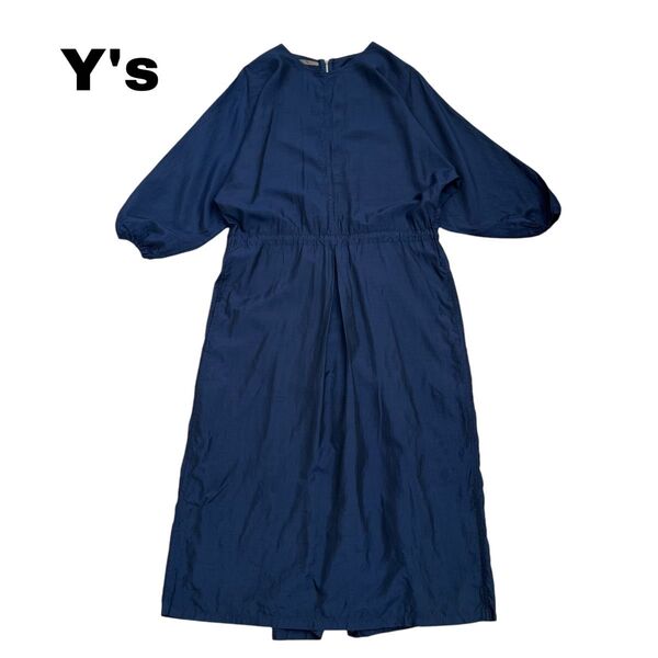 【Y's】シルク混 前後2WAYオールインワン ジャンプスーツ