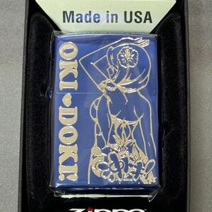 zippo OKI DOKI BLUE限定品 沖ドキ セクシー 2024年製両面デザイン ハイビスカス ケース 保証書