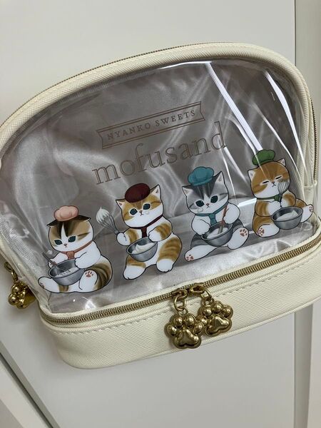 mofusand モフサンド 2段クリアポーチ ポーチ コスメポーチ